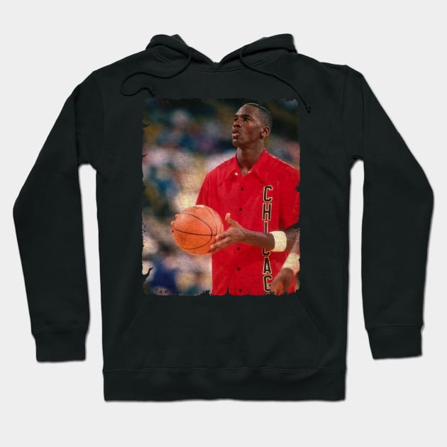 Michael Jordan, Before NBA Finals Championship Hoodie by Wendyshopart